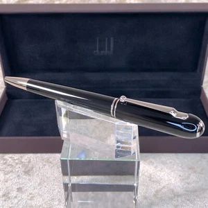 Dunhill Ballpoint Pen Sidecar Black Resin Silver Trim with Case - Picture 1 of 13