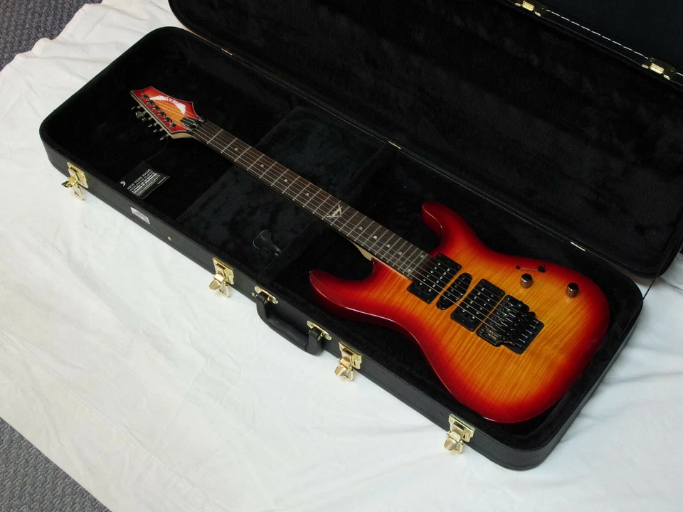 DEAN Custom 380 Floyd electric GUITAR new Trans Amber w/ hard CASE - Tremolo - Image 1 of 4