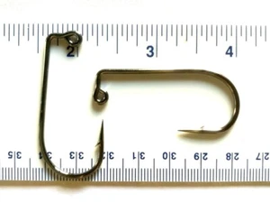 50 GT 32833 2X Strength Black Nickel 90 Degree Round Bend Jig Hooks size 4/0 - Picture 1 of 1