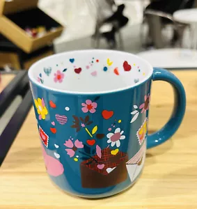 Starbucks Ceramic Heart Coffee Cup Love Confetti Tumbler New Valentine Day Mug - Picture 1 of 8