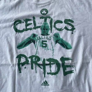 Vtg Y2K Adidas Boston Celtics 2008 Kevin Garnett Tshirt XL NBA White - Picture 1 of 6