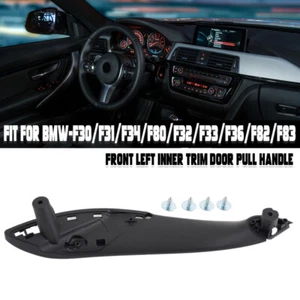 Fits BMW F30 F80 F31 F32 F36 Black Front Left Inner Trim Door Pull Handle Panel - Picture 1 of 13