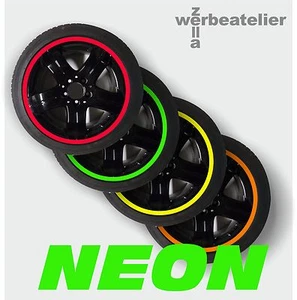 Neon Felgenrandaufkleber Felgenband Auto Motorrad Tuning Styling Fahrzeuge - Bild 1 von 5