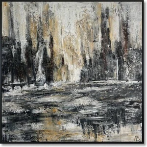 Abstract City Paintings On Canvas Extra Large Original Modern Art 50x50" - Picture 1 of 13