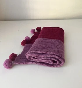 100% Pure Mongolian Cashmere Soft Maroon Magenta Burgundy Scarf Size Small 7x44” - Picture 1 of 4