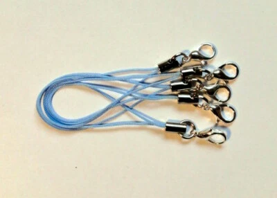 5 Bänder/Band - hellblau - für Anhänger: Charm/Handy/USB-Stick/etc. *neu* - Bild 1 von 2