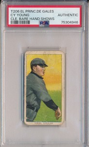 1910 T206 EL PRINCIPE DE GALES - CY YOUNG CLE. BARE HAND SHOWS - PSA A (SVSC)