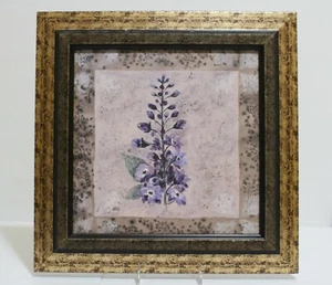 Delphinium Blume Leinwandbild Gemälde GERAHMTES Bild Wohndeko Wandbild - Bild 1 von 5