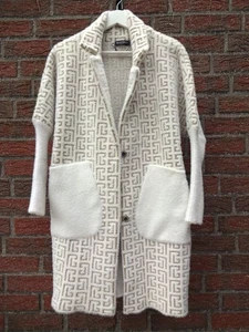 Balmain Monogramm Long Cardigan/Mantel Kaschmir/Wolle Gr.M - Bild 1 von 8