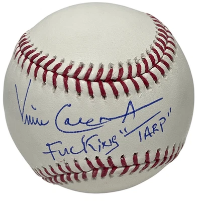 Béisbol ROMLB firmado por Vince Coleman con lona F**king Beckett Witness certificado de autenticidad BAS Foto 1 de 2