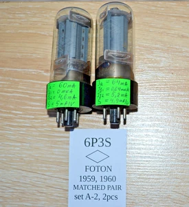 2 piezas 6P3S = 6L6, 6L6GT, 6L6GC, 5881 Tubo Tetrodo FOTÓN PAR EMPAREJADO AÑOS 60 NUEVO - Imagen 1 de 2