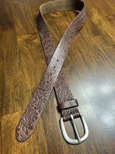 American Eagle Large Leather Embossed Belt Women’s 44 Inch Length NWOT - Picture 1 of 5