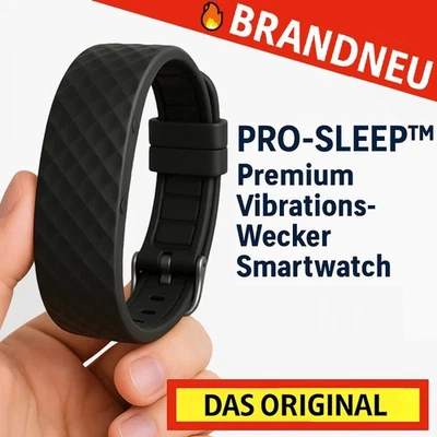 PRO-SLEEP™ Premium Vibrations-Wecker Smartwatch Armbanduhr Schrittzähler Fitness - Bild 1 von 4