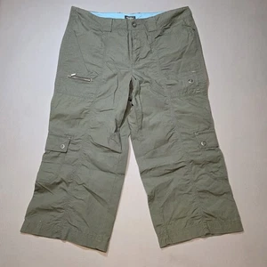 Women’s Eddie Bauer Green Capris Pants Mercer Fit 18 Tall 18T Hiking - Picture 1 of 17