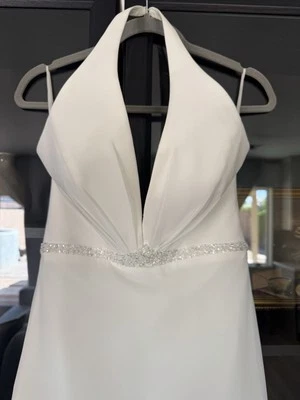 Bonny Wedding Dress Halter Neck | Size 12 | Ivory/white | *see Measurements - Image 1 of 4