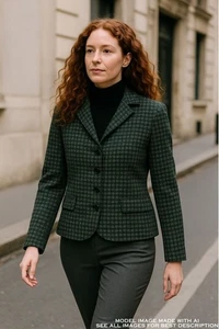 Chaqueta de Lana Cinzia Rocca De Colección 10 Blazer Tweed Italia Tranquilo Lujo 100% Lana - Imagen 1 de 12