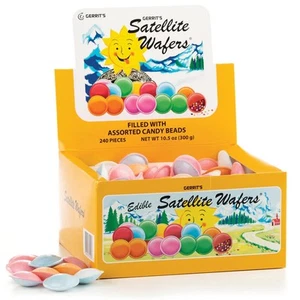Satellite Wafers Candy - Pack of 240 - Filled with Assorted Beads - Light, Cr... - Picture 1 of 6