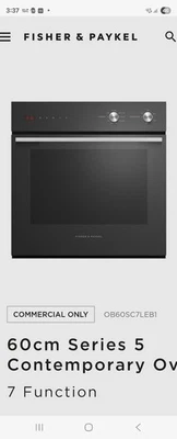 Fisher & Paykel 60cm Series 5 Contemporary Oven (OB60SC7LEB1). brand New  - image 1 of 4