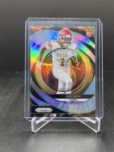 2024 Panini Prizm Football Xavier Worthy RC Rookie Portals Silver #10 - Bild 1 von 2