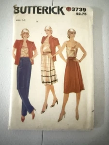 Vintage Butterick Muster #3357 Misses Jacke Bluse Rock Hose Gr. 14 UNGESCHNITTEN - Bild 1 von 2