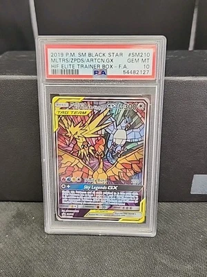 Pokemon Moltres & Zapdos & Articuno GX SM210 Tag Team Promo GEM MINT PSA 10 - Image 1 of 2