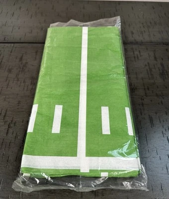 Creative Converting Green Football Tablecover - 54" x 88" - New in Package - Image 1 of 3