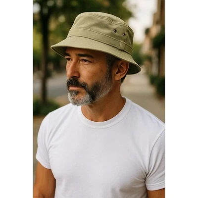 Sombreros Miller Beige Grande Caqui Cubo Estilo Boonie Ala Cosida Exterior Utilidad Foto 1 de 4