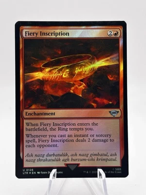 Fiery Inscription 0126 Foil The Lord of the Rings LTR MTG LP - Image 1 of 2