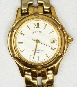 Seiko Ladies Watch 7N82-0599 Gold Tone with Date. VERY NICE! + Instructions - Picture 1 of 7