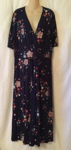 Boden Wickelkleid blau geblümt Größe 16L  - Bild 1 von 3