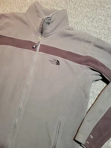 Vntg The North Face Sz LG TKA 200 Fleece Jacket Gray Full Zip Mid Layer Y2K  - Picture 1 of 16