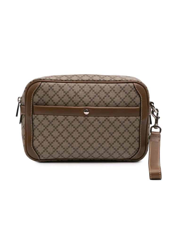 Preloved gucci Geometric Patterned Crossbody Bag Women Brown Clutches One Size Foto 1 de 4