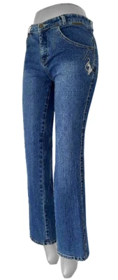 Pantalones de mezclilla vintage Baby Phat Girlz azul acampanado talla 14 Foto 1 de 4