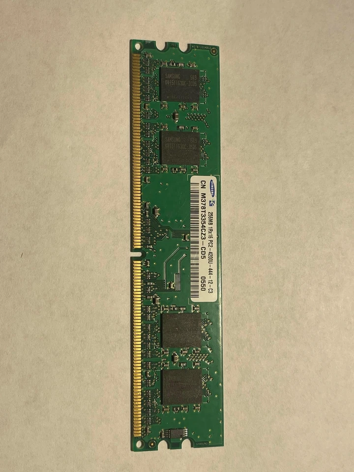 256MB Samsung M378T3354CZ3-CD5 240-pin DDR2 533MHz Non-ECC - Image 1 of 1