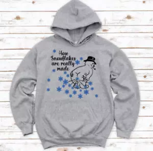How Snowflakes Are Really Made, Winter, Gray Unisex Hoodie Sweatshirt - Picture 1 of 2