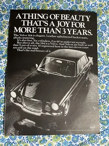 Vintage 1970 Volvo 164 Printanzeige A Thing Of Beauty Elegant - Bild 1 von 7