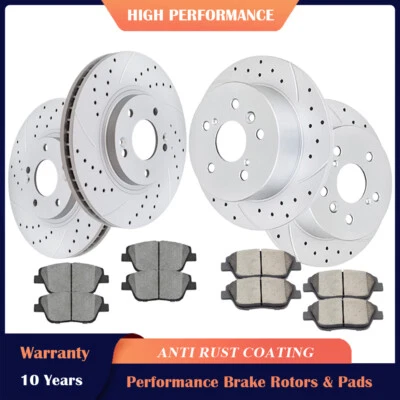 Front Rear Rotors Discs + Brake Pads for for 2013-2015 Hyundai Sonata Kia Optima - Image 1 of 4