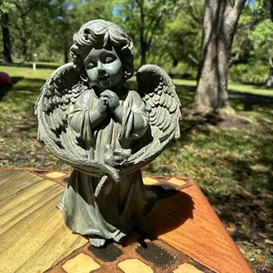 Retro Angel Garden Ornaments Winged Boy Sculpture Home (Z1) - Picture 1 of 6