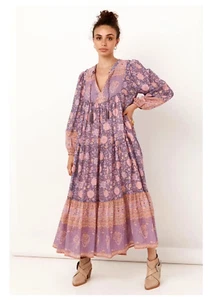 Spell & The Gypsy ~ Love Story Boho Gown Lilac ~ Maxi Dress XL ( 14 16 18 XXL ) - Picture 1 of 20