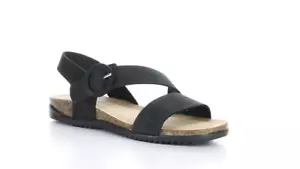 Bos. & Co. LAVIS BLACK NUBUCK ROUND TOE SANDALS W 41 /size 10 - Picture 1 of 14