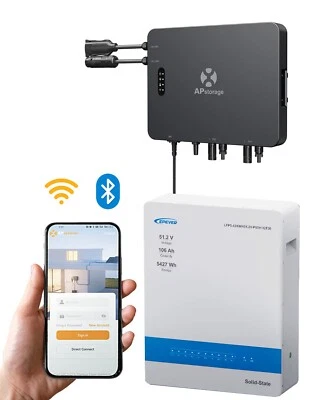 APSYSTEM+EPEVER APsystems®Balkonkraftwerk Hybrid-Mikroinverter EZHI + 5430Wh Speicher (0%-MwSt.)