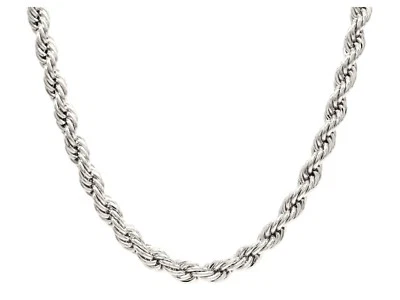 Real sterling silver plated thick rope chain necklace purple necklace gift bag - Imagem 1 de 4