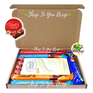 LINDT CHOCOLATE PERSONALISED HAMPER GIFT BOX Milk White Lindor Xmas Present🍫 - Picture 1 of 11
