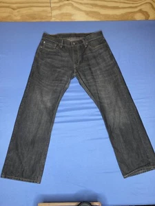 Levi’s 514 Jeans Size 36x28 Straight Fit Low On Waist Regular Thigh Gray Hemmed - Picture 1 of 5