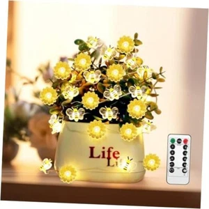 Bee Decor String Lights 10ft String Light with 10ft 30 LEDs Bee String Light - Picture 1 of 7