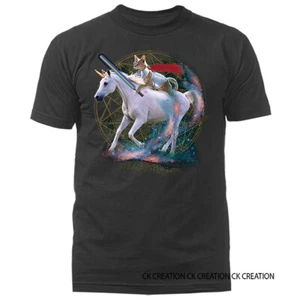 T-Shirt Einhorn Krieger Tier Haustier lustig Witz Humor humorvoll Grafik - Bild 1 von 15