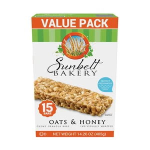 Sunbelt Bakery Oats and Honey Chewy Granola Bars Value Pack (15 Count) - Picture 1 of 12