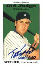 1995 Signature Rookies Old Judge Signatures #29 Tate Seefried Auto/5750