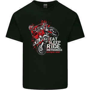Eat Sleep Ride Motocross Dirt Bike MotoX Kids T-Shirt Childrens