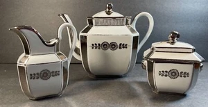 T&V Limoge, Art Deco, Teapot, Sugar & Cream - Picture 1 of 12